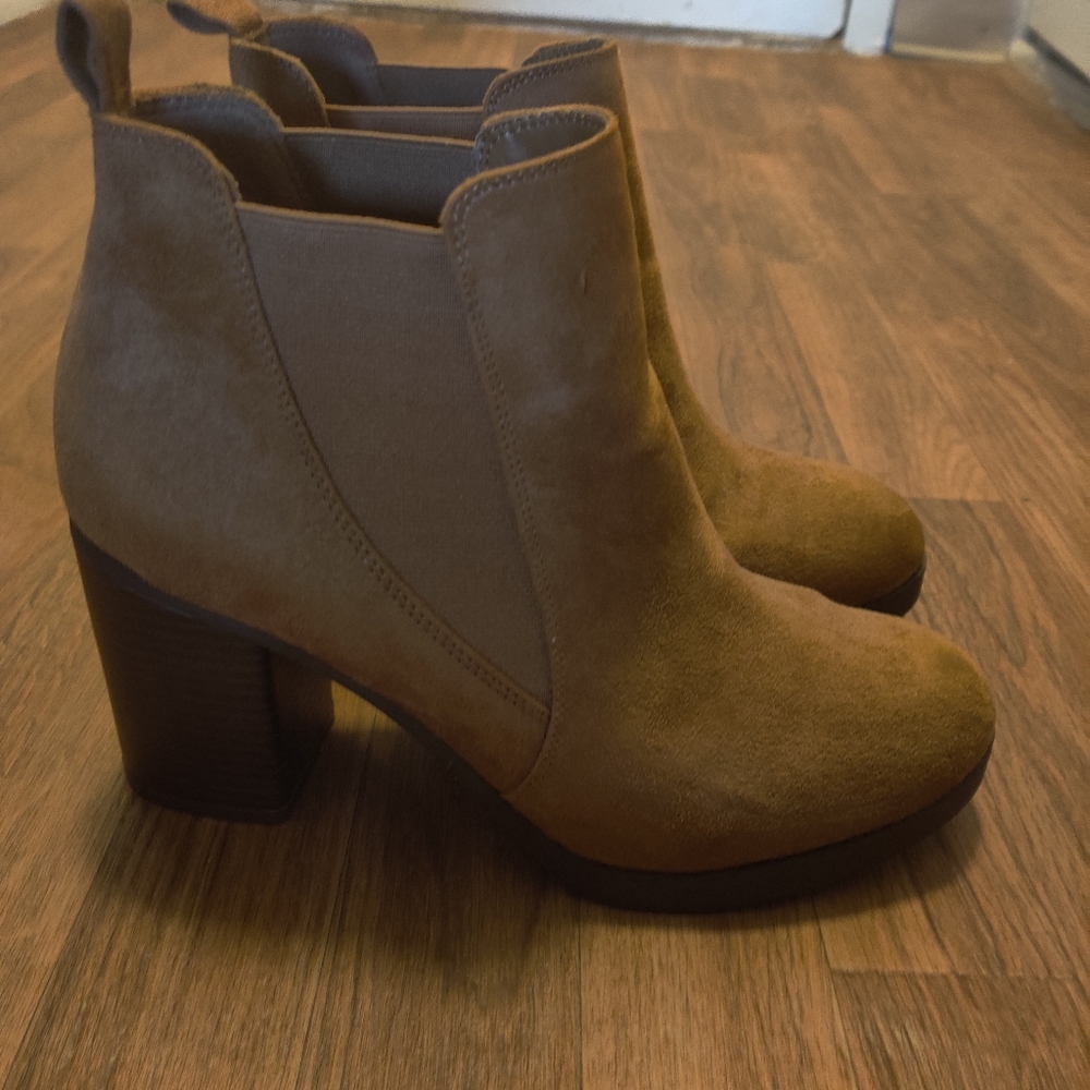 Brown Suede Booties